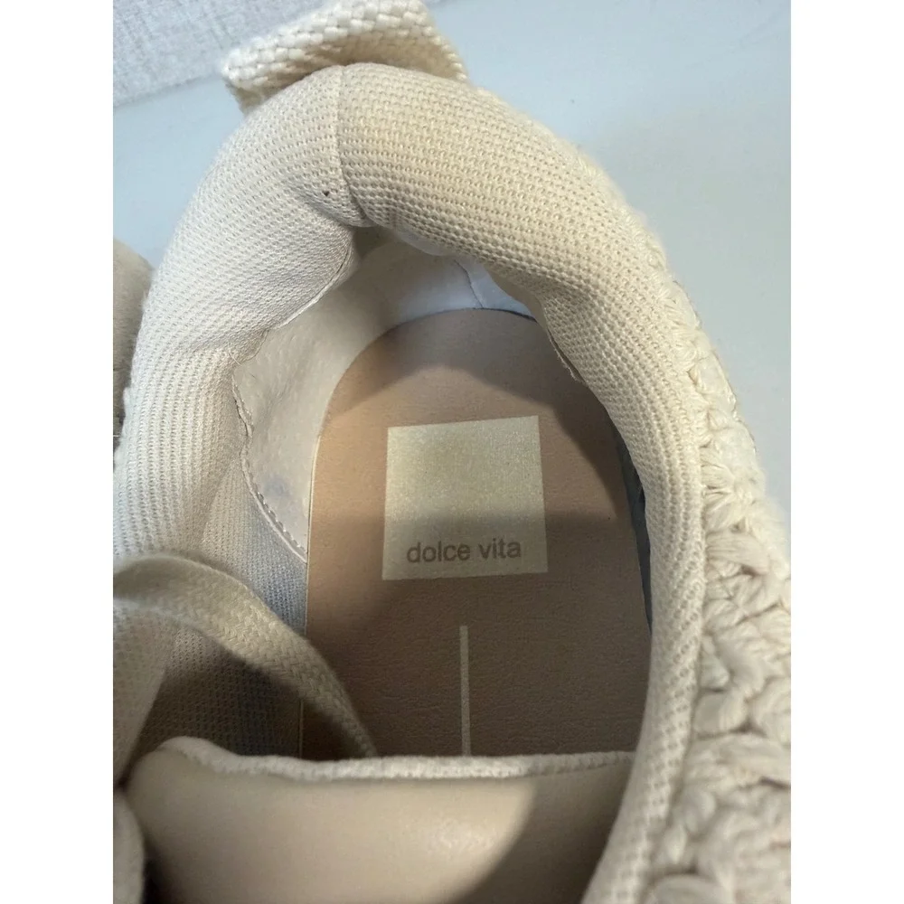 Dolce Vita Nicona Women's Fashion‎ Sneakers Sandstone Knit Size 9.5
